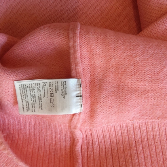 L.O.G.G. NWOT! Peach pink hooded oversized boxy fit sweater - Picture 4 of 8